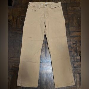 Carhartt Men's 5 Pocket Cargo Twill Pants Size 32x30 Relaxed Fit Tan